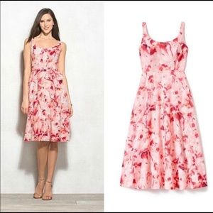 Luxe by Carmen Marc Valvo Pink Floral Sheath Dress
